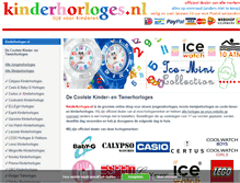 Tablet Screenshot of kinderhorloges.nl